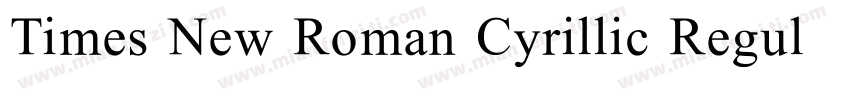 Times New Roman Cyrillic Regular字体转换